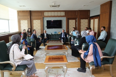 Gençlik ve Spor Bakan Danışmanı Hamdi Sicak ve Spor Toto Teşkilat Başkan Yardımcısı Metin Ayvazoğlu Rektörümüzü ziyaret etti