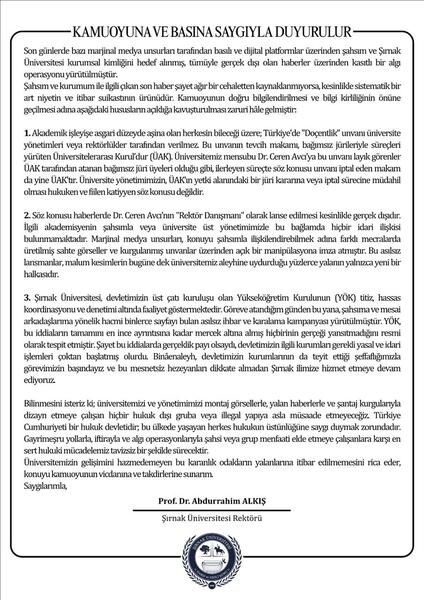 Rektörümüz İddialara Cevap Verdi görseli