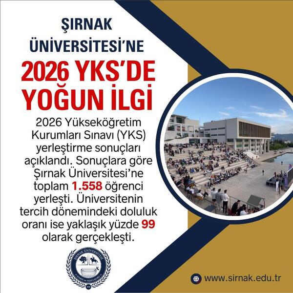 Şırnak Üniversitesi’ne 2026 YKS’de Yoğun İlgi görseli