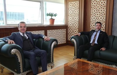 Uludere Belediye Başkanı Sait Ürek, Rektörümüz Prof. Dr. Alkış’ı ziyaret etti