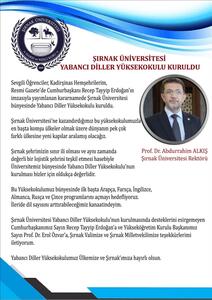 yabanci-diller-yuksekokulunun-acilmasina-iliskin-rektorumuzun-mesaji